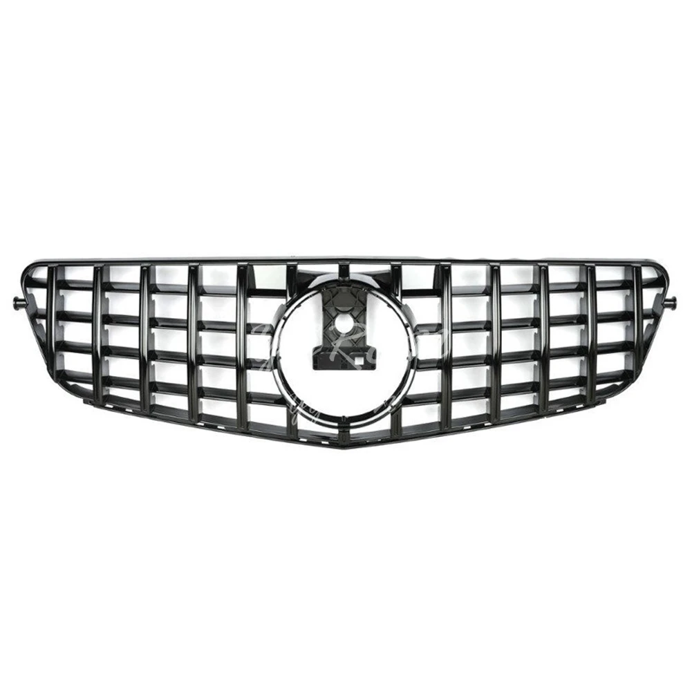 GT Black Подходит для Mercedes Benz W204 2008 2009 2010 2011 2012 2013 C класс Передняя решетка черный серебристый - Цвет: GT Black