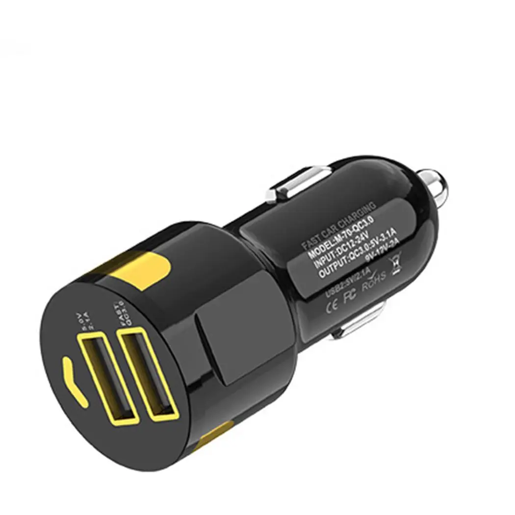 Автомобильное USB зарядное устройство для телефона Быстрая зарядка мобильного 2