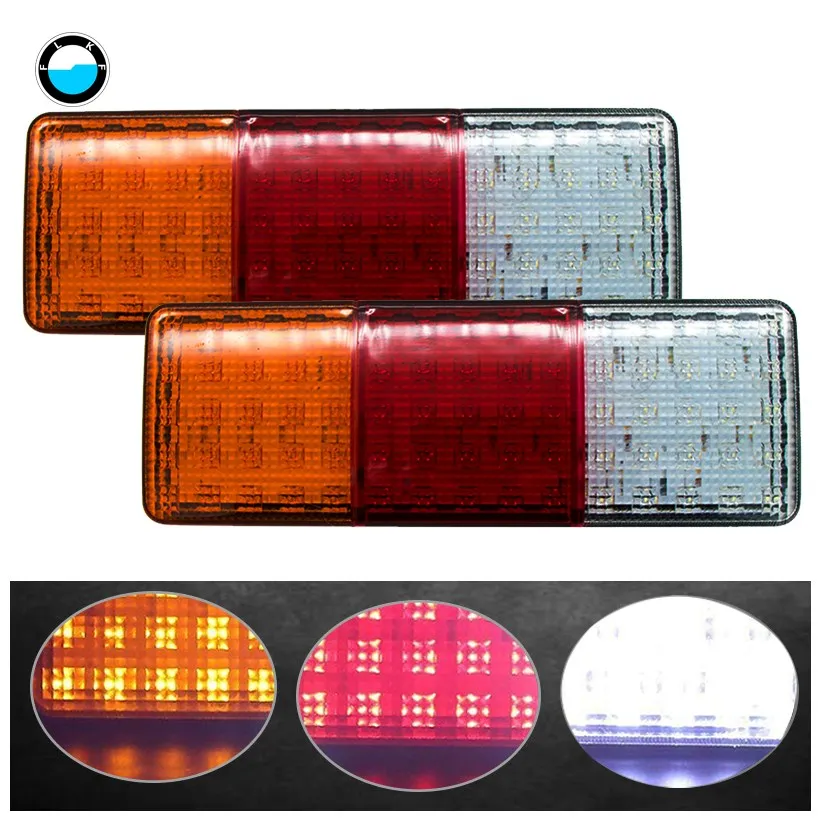 2 шт. водонепроницаемый автомобильный 8 19 20 30 46 72LED задний светильник пара Лодочный Прицеп 12 В/24 В задние части для прицепа грузовика автомобильный светильник i - Цвет: 2 pcs 75 LED