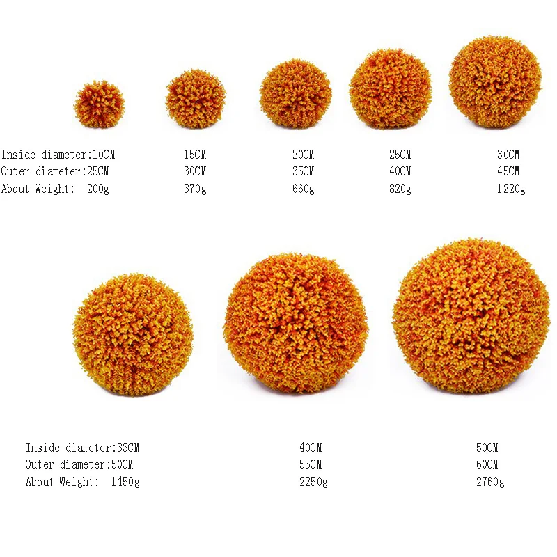 Искусственные Поддельные шарики для травы пластиковые растения зеленая трава