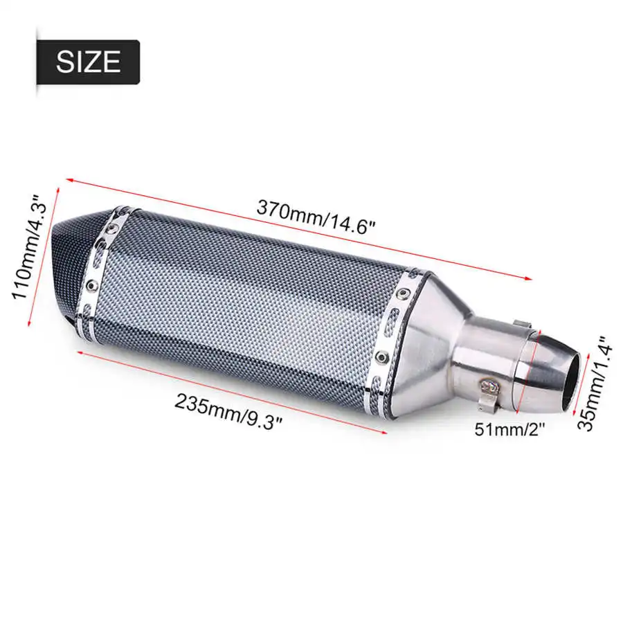 Универсальная Модифицированная выхлопная труба для мотоцикла внедорожника