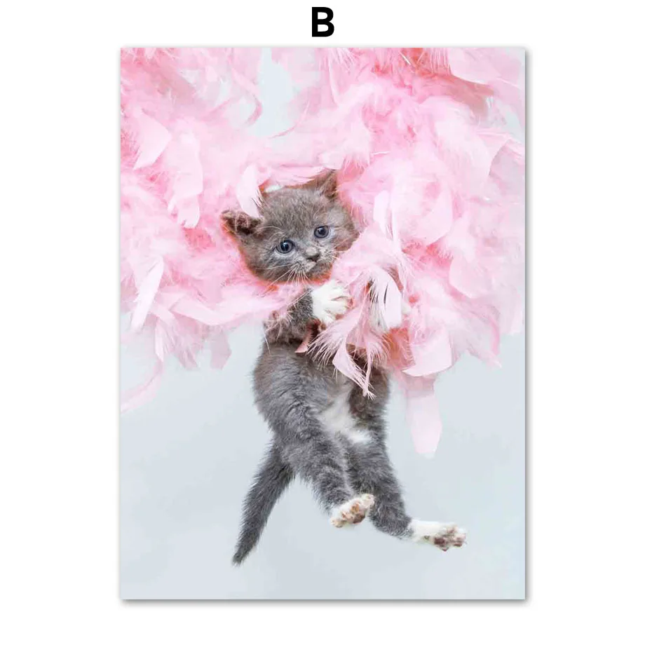 

Syringa Vulgari Gerbera Balloon Cat Quote Wall Art Canvas Painting Nordic Posters And Prints Wall Pictures For Living Room Decor