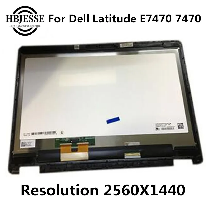 14 дюймовый ЖК экран с сенсорным экраном для Dell Latitude E7470 7470 2560*1440 B140QAN01.0 полная