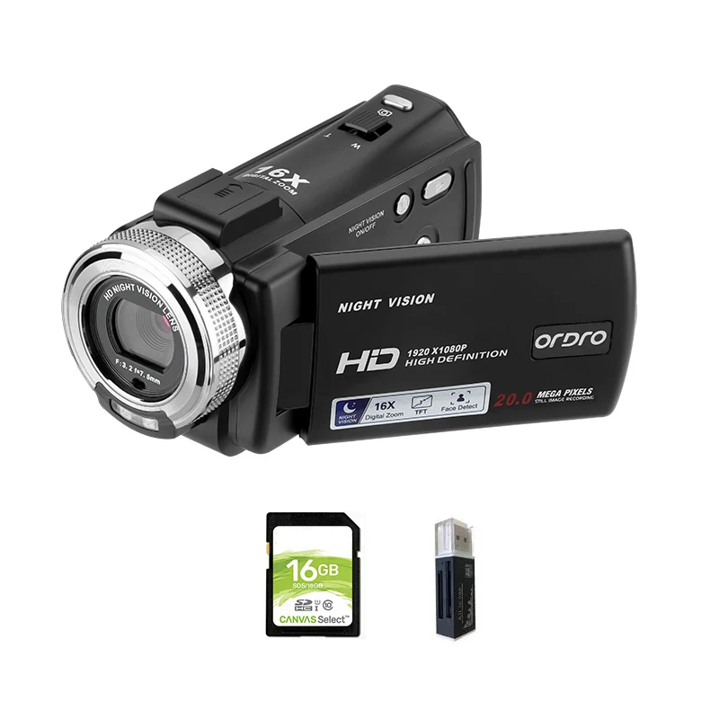 Видеокамера Ordro V12 Full HD 1080P инфракрасная ночное видение цифровой рекордер для