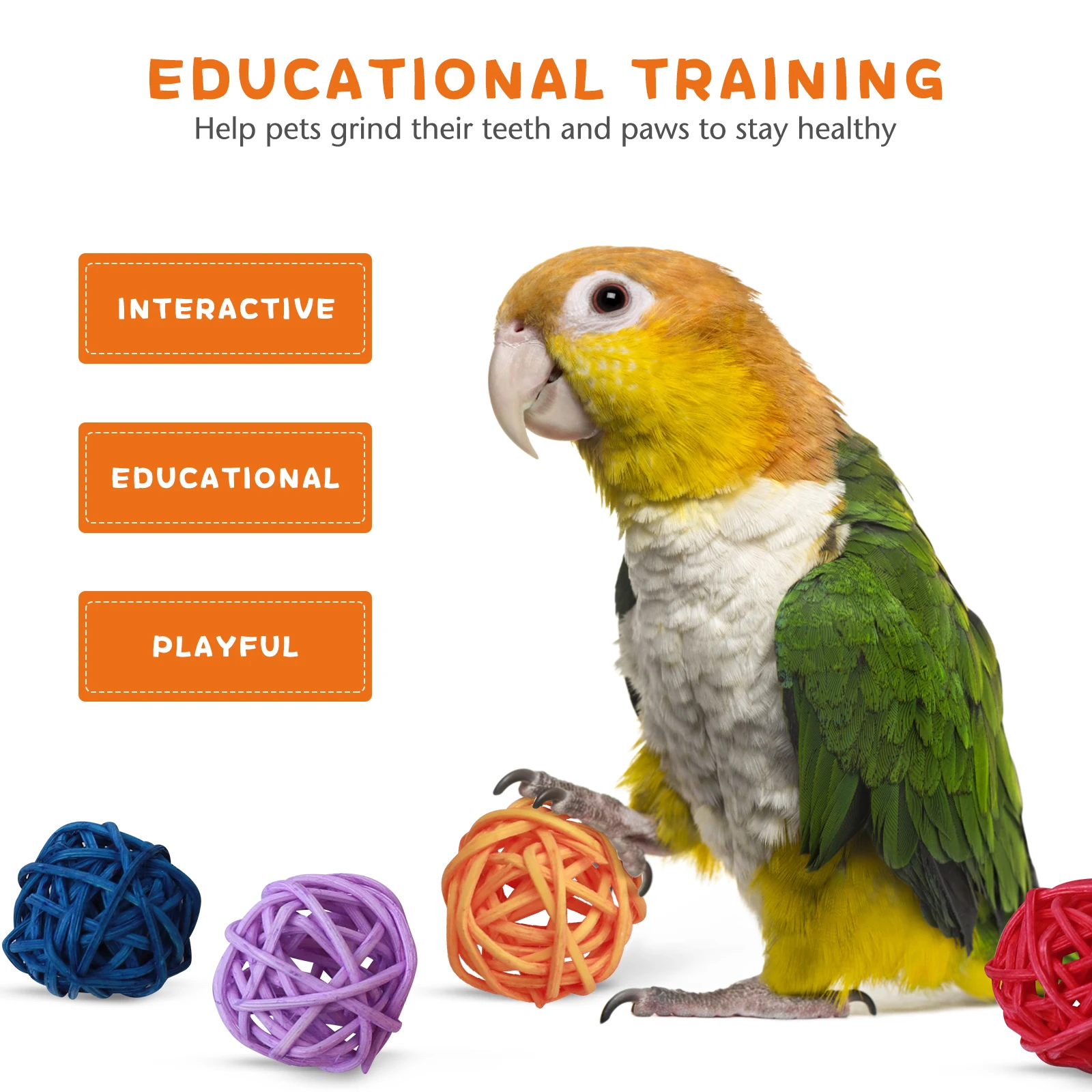 10 шт. ивы шар из ротанга шарики жевательные игрушки для птиц попугаев птичья