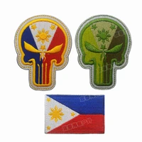 philippine banner 3d embroidery badge philippine flag military tactics morale badge clothing backpack jeans decorative patch