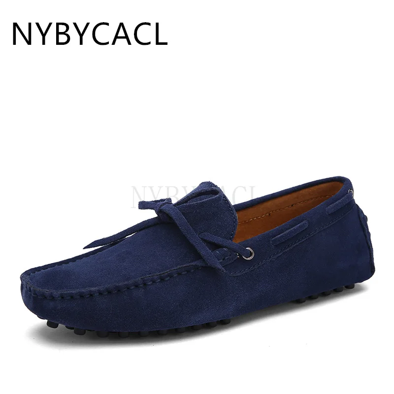 

Genuine Leather Men Casual Shoes Luxury Brand Mens Loafers Moccasins Breathable Slip on Black Driving Shoes New large size 38-47