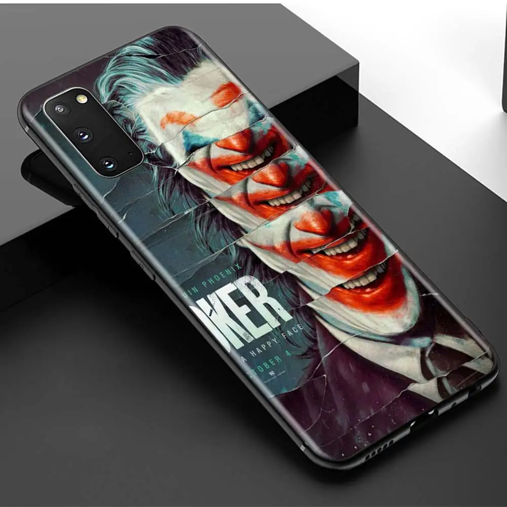 

Phone Case For Samsung Galaxy S21 S20 Ultra Plus FE S10 Lite S9 Silicone Cover Joker Face TPU Soft Shell