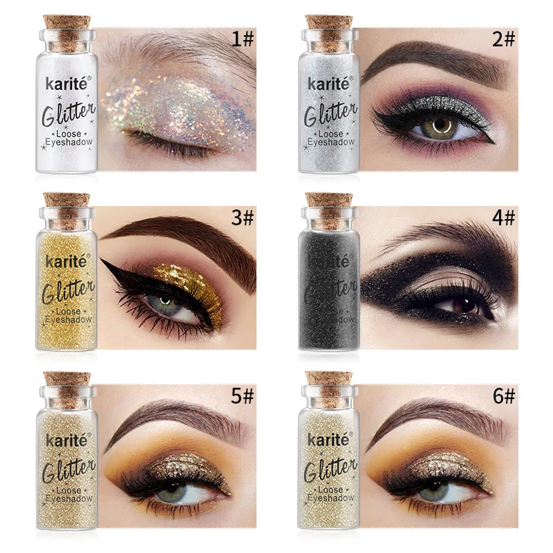 Eva's Lures Glitter Eye shadow Powder Pearl Shiny Waterproof Long Lasting Diamonds Shadow for Make up |