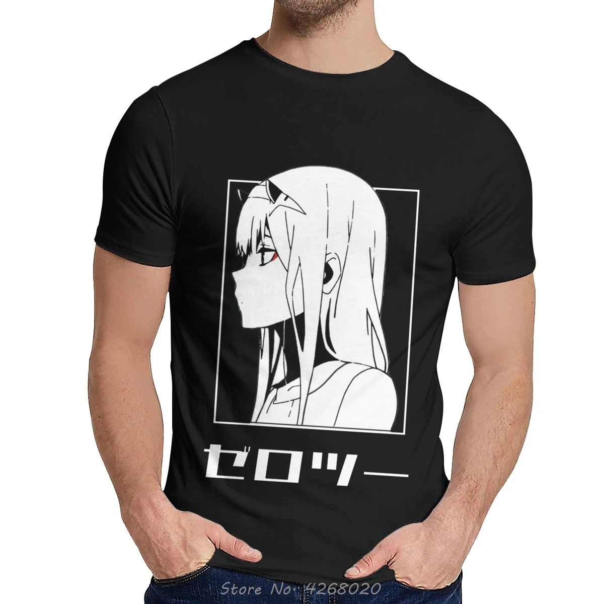 Летняя хлопковая Футболка Darling в FranXX ноль два тонкий уникальный дизайн футболка