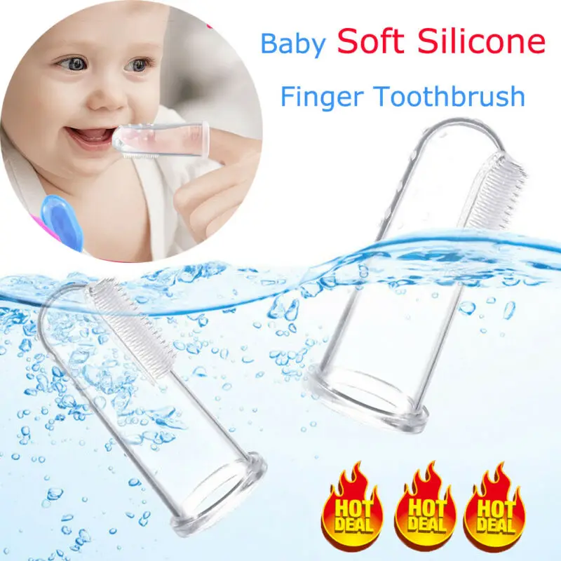 Новая Детская Мягкая Силиконовая зубная щетка для пальцев и десен | Мать ребенок