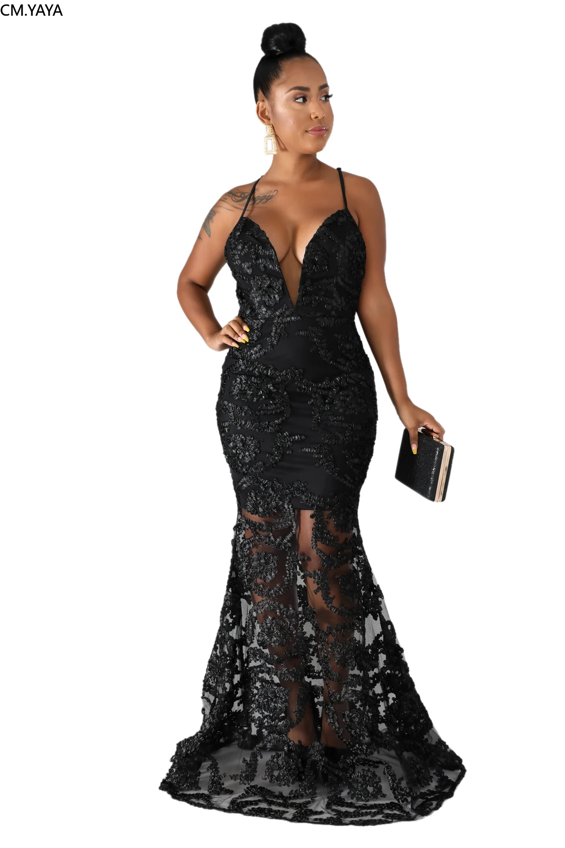Осеннее прозрачное Сетчатое платье на тонких бретельках сексуальное кружевное