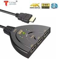 tjtak 4k2k 3d mini 3 port hdmi switch 1 4b 4k switcher hdmi splitter 1080p 3 in 1 out port hub for dvd hdtv xbox ps3 ps4