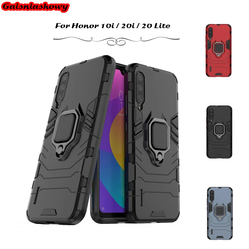Shockproof Case For Huawei Honor 10i 20i Magnetic Car Holder Rubber Silicon Cover 20 Lite Kickstand Phone |