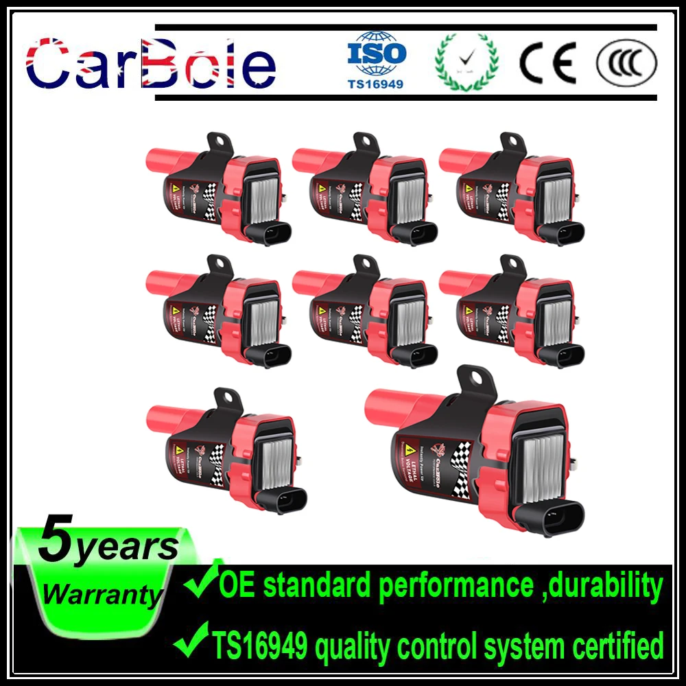 Carbole Новые 8 шт. катушки зажигания s плагин пакет для Chevrolet GMC Buick для Isuzu 4.3L 5.3L 6.0L D585 катушка зажигания внутренний воспламенитель
