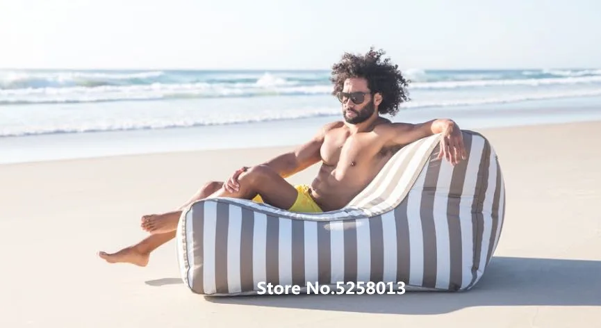 Очень Большой Плавающий матрац, гигантский бассейн боковые beanbag стул на воде, уличная мебель диван-черный