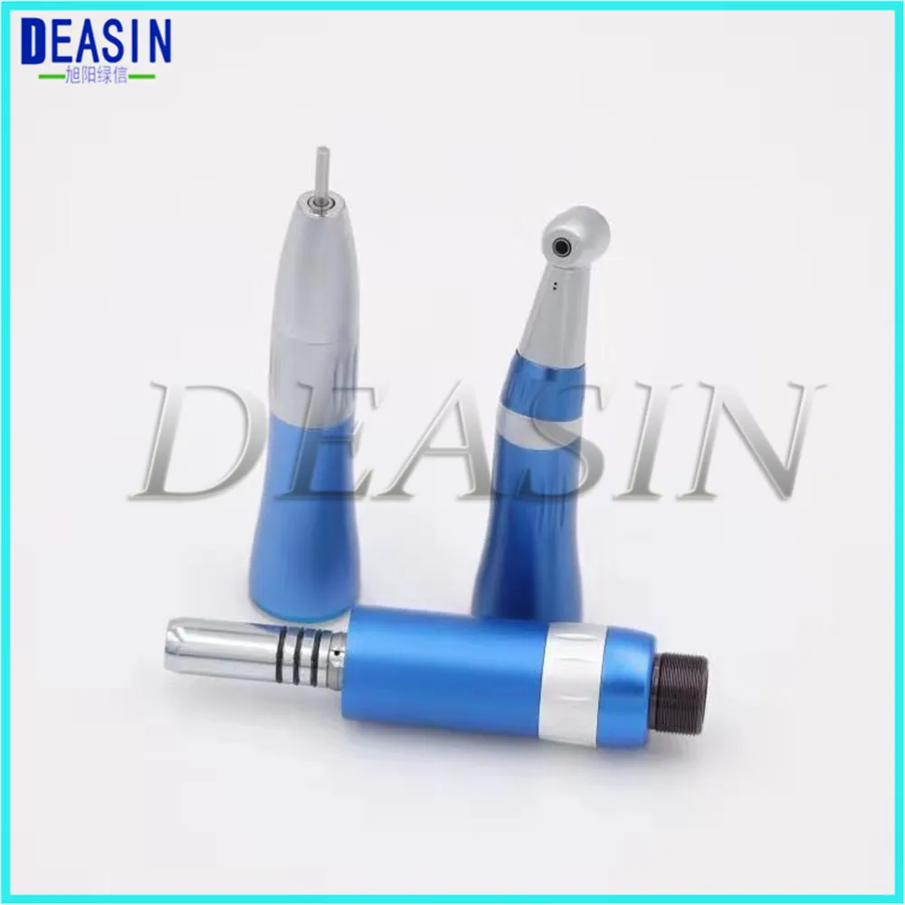 1 set Dental Low Speed Handpiece Kit Air Turbine Straight Contra Angle Air Motor Inner Water Spray