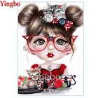 Рукоделие, Алмазная мозаика картина камни в форме ромбакруглый 5d алмазная вышивка распродажа, детская одежда для сна для девочек и изображением милого кота для Обеденная Декор