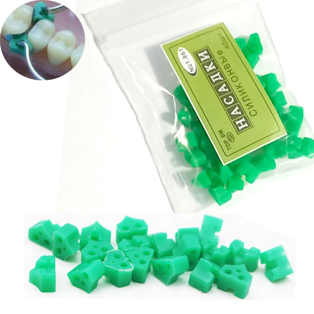 40pcs/bag Dental Wedges Silicone Rubber Add On Wedges TOR VM No 1.861 Delta Ring Tine Dental Material Dentist Tools