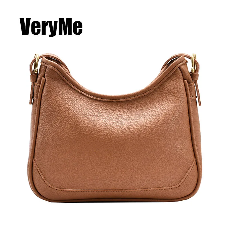 

VeryMe Classic Vintage PU Leather Women Shoulder Bags Soft Bucket Crossbody Handbag Large Capacity Tote Bag Sac De Luxe Femme