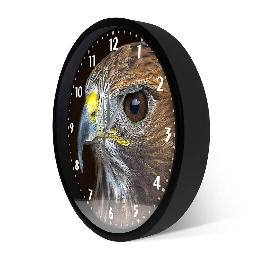 Golden Eagle Prints Decorative Wall Clock Silent Non Ticking Bird Prey Nature Raptor Art Home Decor Frameless Watch | Дом и сад