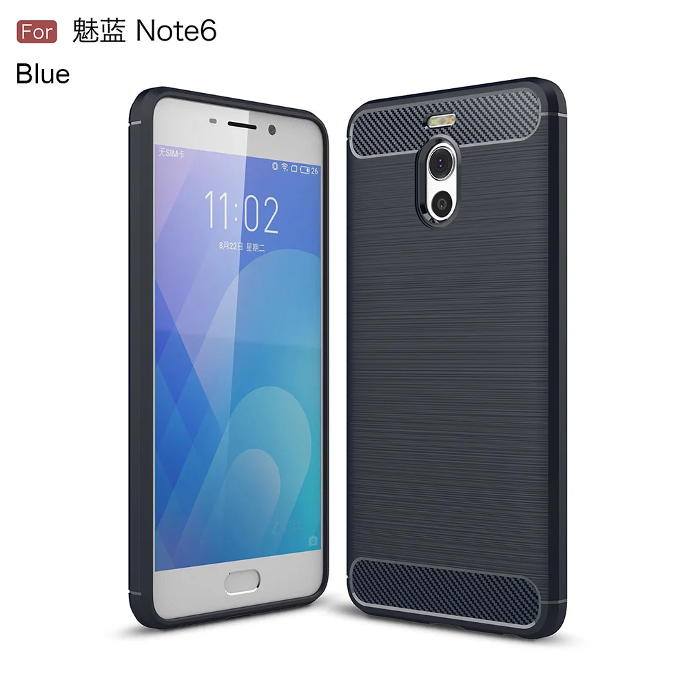 BLUE Redtree Силиконовые чехлы из углеродного волокна для Meizu m5 note m6 note противоударный мягкий ТПУ чехол для смартфона для Meizu m5s Pro 7 Plus чехол - Цвет: BLUE