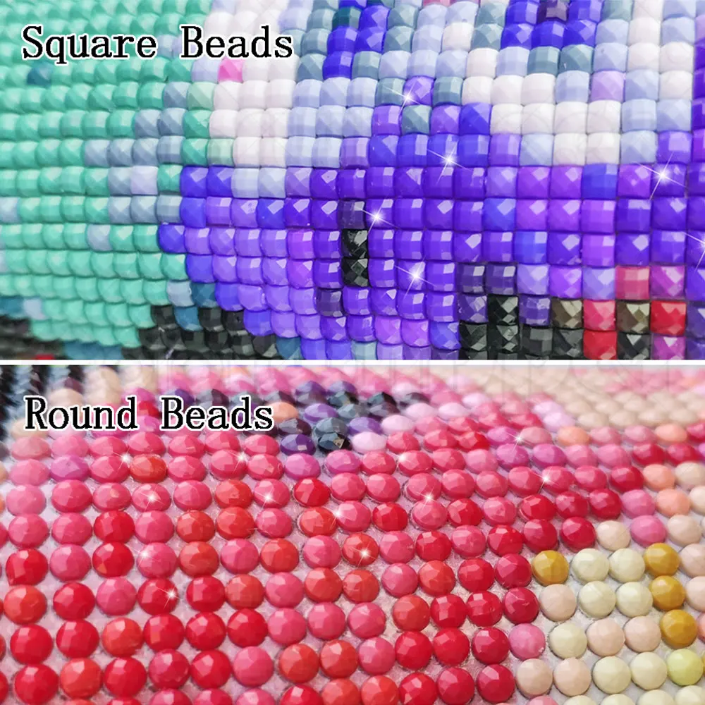 Алмазная картина полностью квадратная/круглая дрель мультфильм Улыбка милый 5D