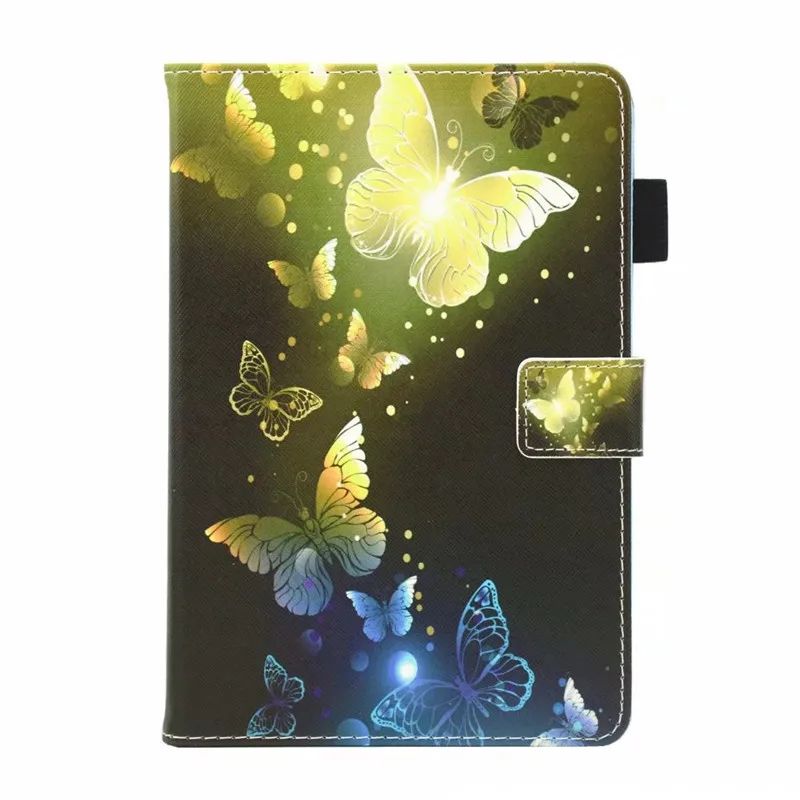 Чехол для iPad Mini, чехол с мультяшным единорогом, пляжный, PU, флип, кожаный чехол, чехол для iPad Mini5 Mini 4 3 2 1, чехол s Funda - Цвет: Gold butterfly