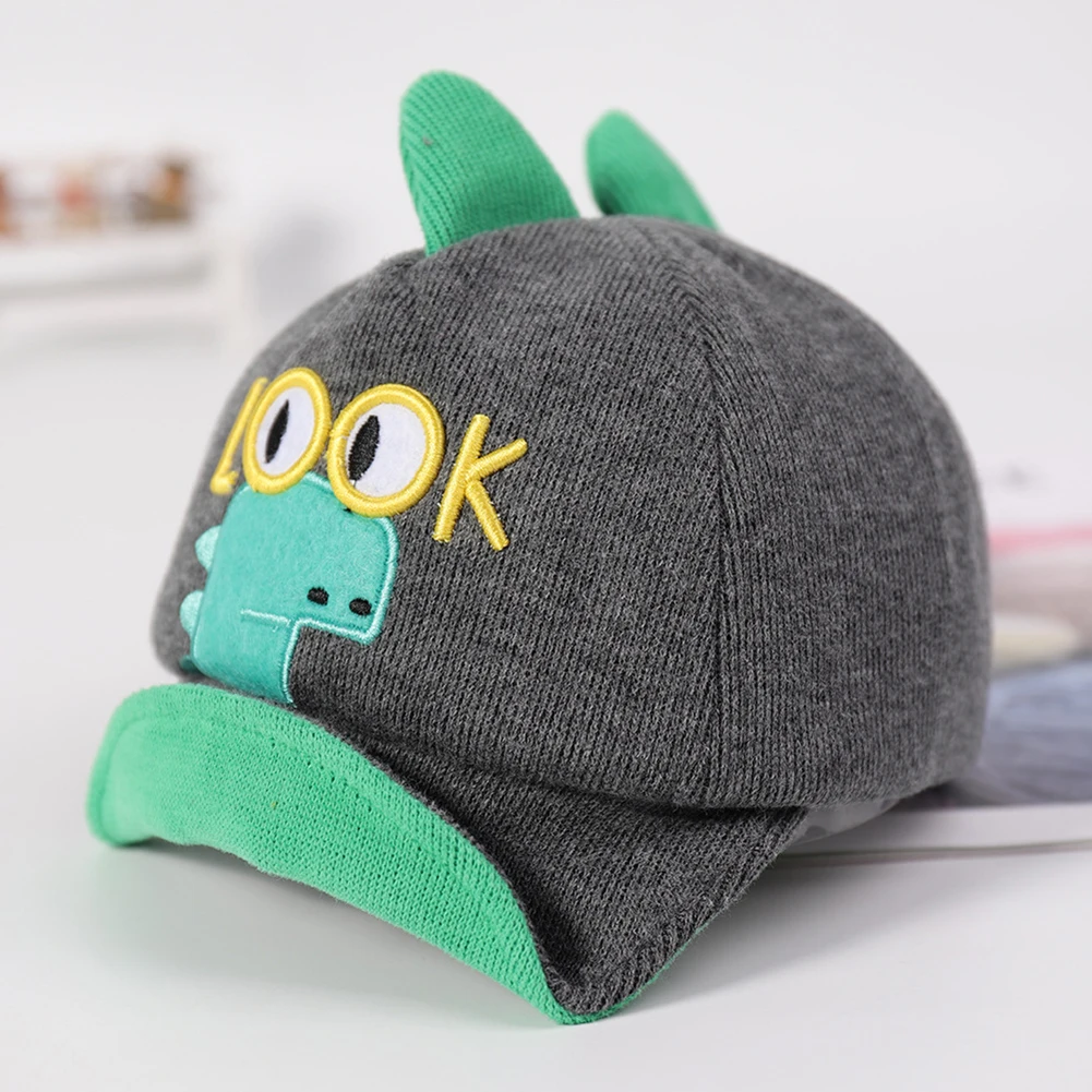 Весенне-зимняя детская бейсбольная кепка для мальчиков и девочек с динозавром из