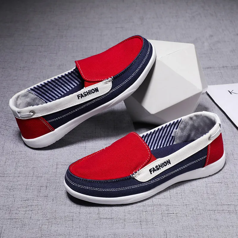 Туфли женские холщовые без шнуровки дышащие лоферы повседневная китайская обувь