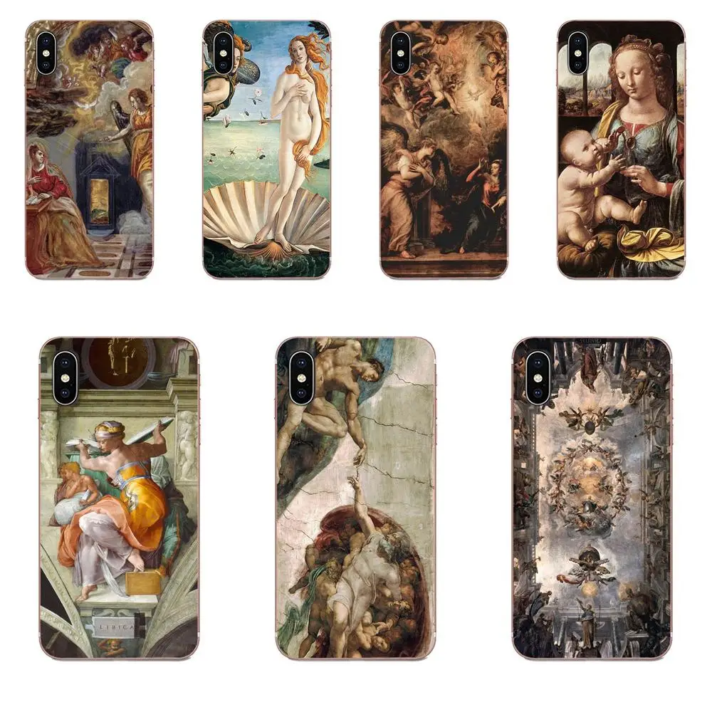 Фреска Микеланджело декоративными рисунками из силикона и мягкого ТПУ защитный