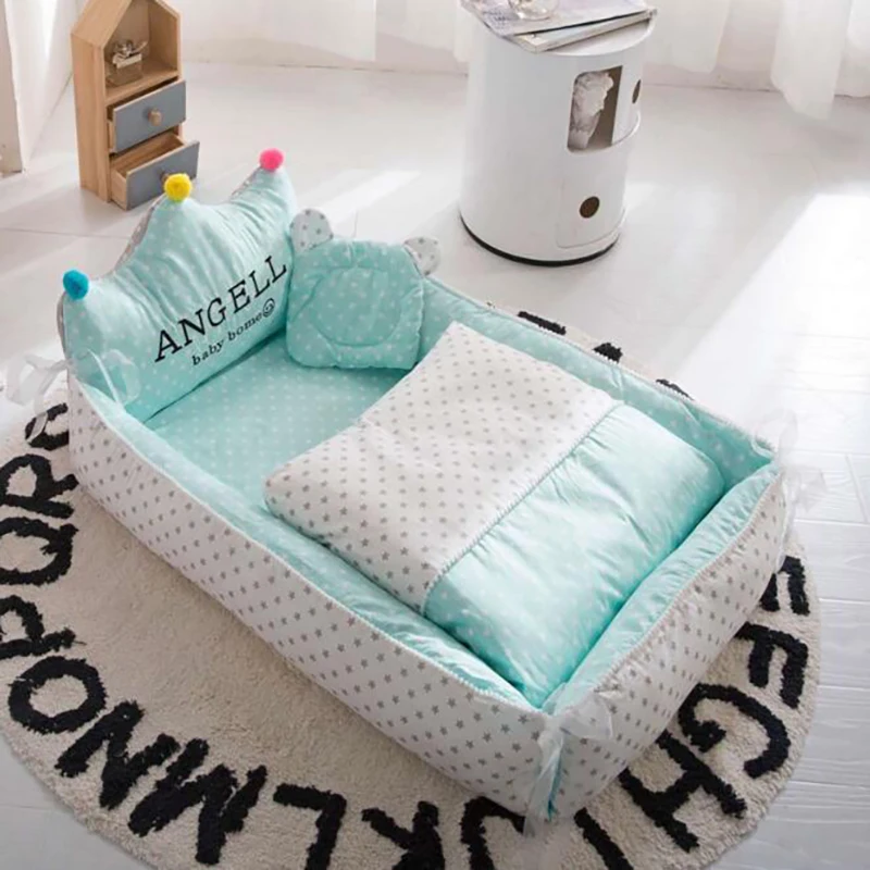 

Newborn Portable Crib baby kids Sleeping Bed Nest travel Crib baby cotton Safety Protection Nursing outdoor BXX040