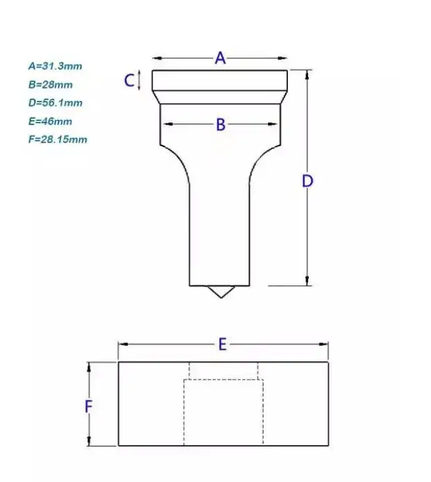 Комбинированная штамповка машинная формы квадратное отверстие квадратной