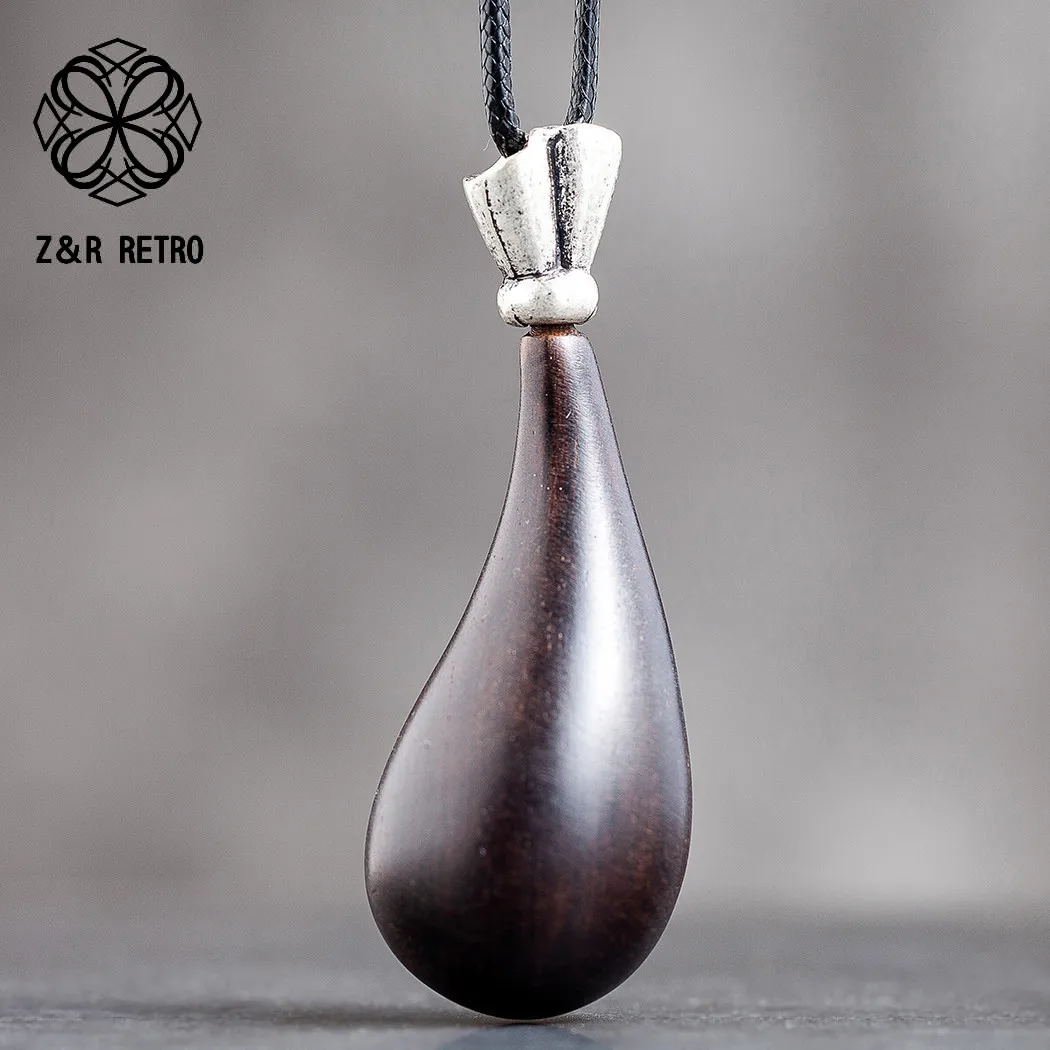 Модное женское ожерелье с подвеской деревянная Геометрическая подвеска женские