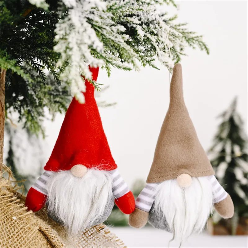 

Christmas Decoration Striped Forest Faceless Doll Pendant Christmas Decorations for Home Christmas Doll Gift Navidad Kerst Xmas