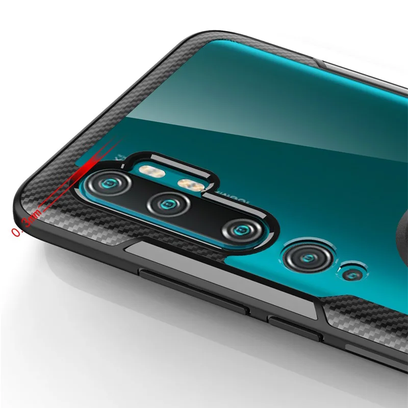 Противоударный чехол для Xiaomi Mi Note 10 Pro чехлы Защитные Чехлы бампер с кольцом