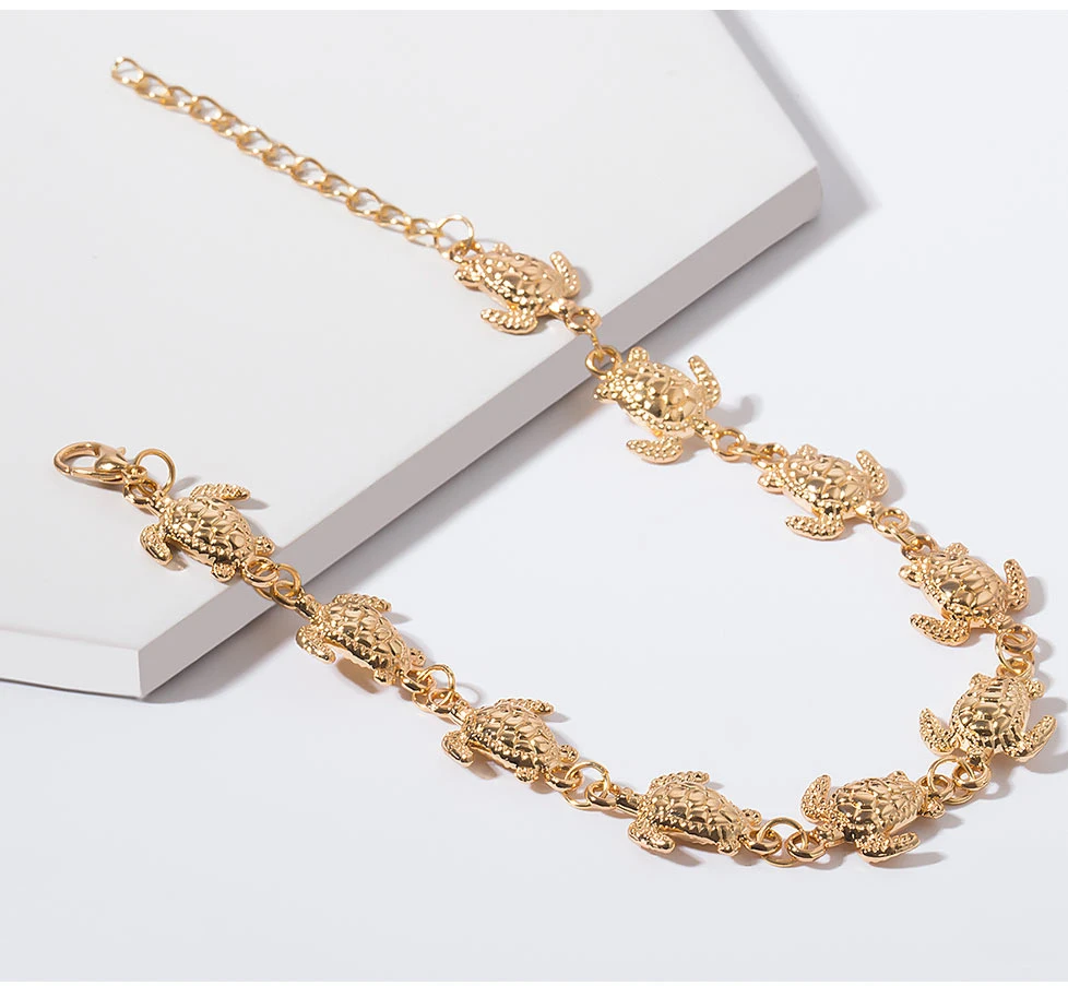 Youvanic Boho Золото Серебро рогоносцы браслеты на босую ногу для женщин Черепаха талисманы цепи ножной браслет на ногу пляж ноги ювелирные изделия 0561