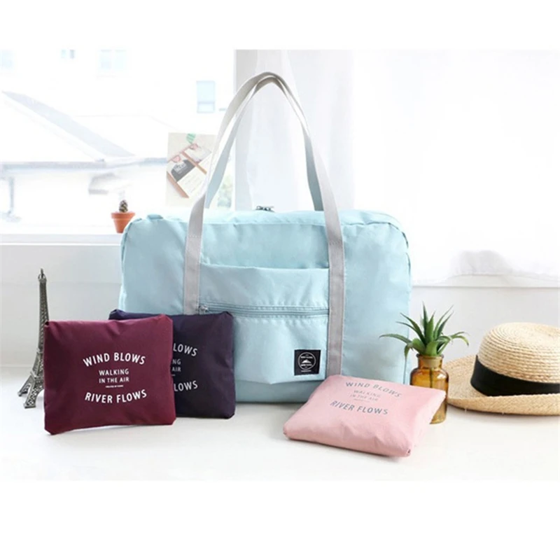 1 Pcs Unisex Large Capacity Bag New Nylon Foldable Travel Bags  Luggage Women WaterProof Handbags Men Travel Bags