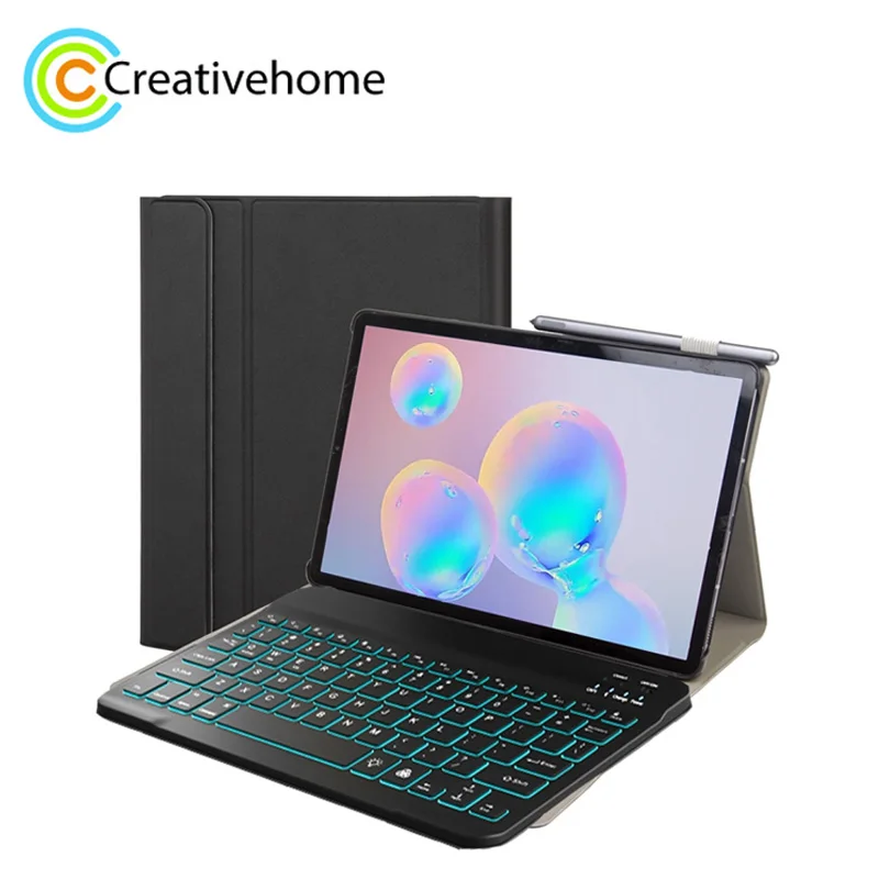 Для Lenovo Smart Tab M10 HPD Plus фотомагнитная Bluetooth клавиатура из АБС пластика + защитный