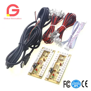 Универсальный игровой контроллер с нулевой задержкой, 2 шт., USB-джойстик для MAME и Raspberry Pi123, ретропии сделай сам, поддержка SANWA