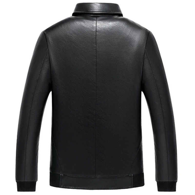 Куртка Szie 60 мужская из искусственной кожи модное пальто однотонная Повседневная