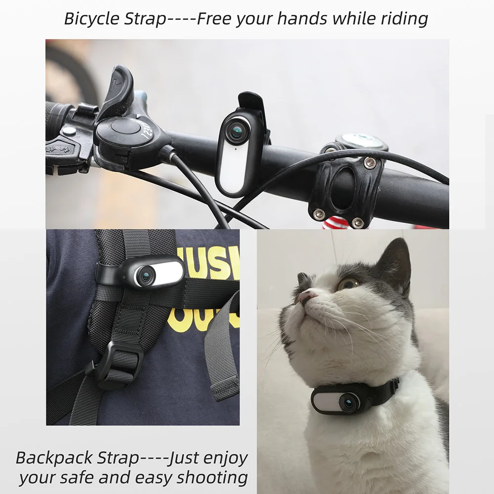 insta360 go2 hand cable strap camera expansion silicone sleeve wristband backpack bike strap for insta360 go2 accessories free global shipping