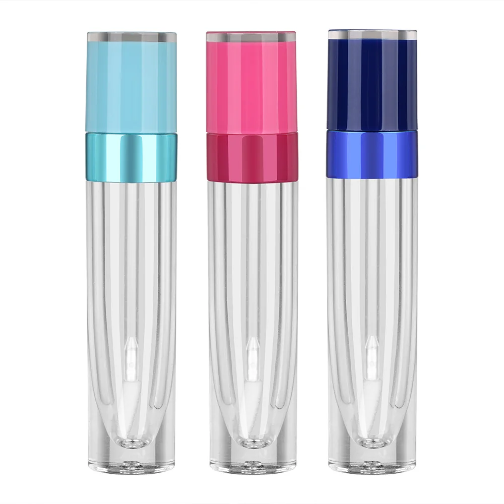 

5 Pieces 8ml Empty Lip Gloss Bottle Clear Lip Balm Container With Rubber Stopper Women Girls Diy Tool Refillable Vials
