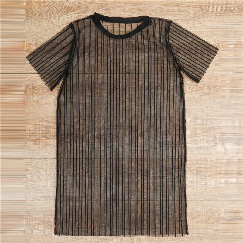 Women Sexy Mesh Sheer See Through Bikini Cover Ups Swimwear 2020 New Black Striped Swimsuit Bathing Beach Dress Up | Купальники и