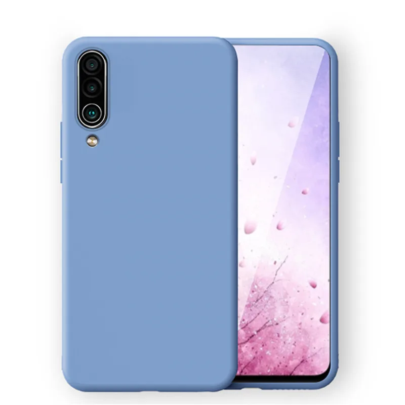 Жидкий силиконовый чехол для samsung A30s A50 A70 чехол противоударный бампер чехол TPU чехол для samsung Galaxy A30s A30 S A50 A70 чехол - Цвет: Синий