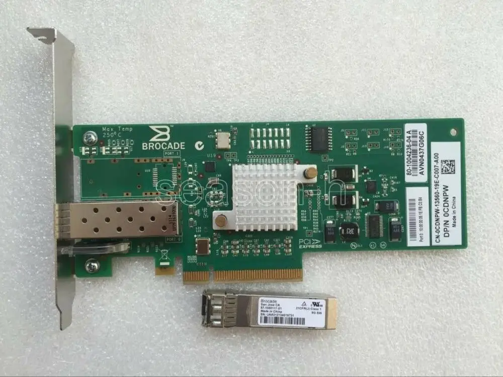 

CDNPW 0CDNPW Dell BROCADE FIBRE channel sinlge port 8GB PCI-E host bust adapter card
