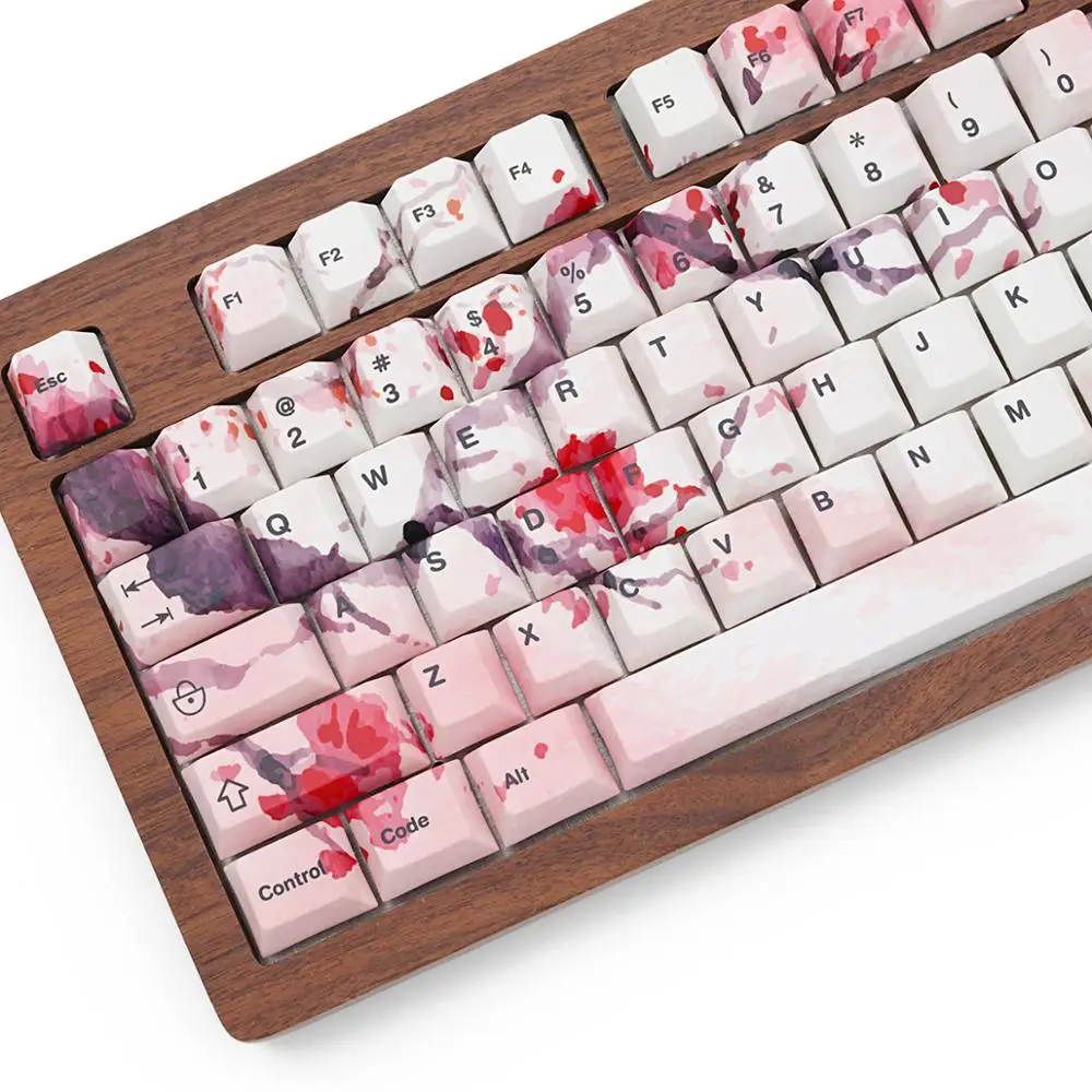 JKDK sakura five surface sublimation cherry profile 108/126 клавиш для механической клавиатуры mx switch