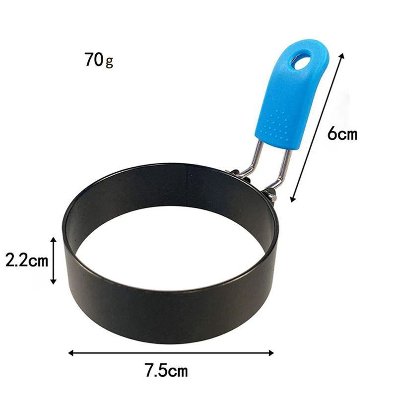 

Egg Rings 4 Pack Anti-scald Egg Molds Stainless Steel Non-stick Round Egg Cooker Ring Kitchen Tool