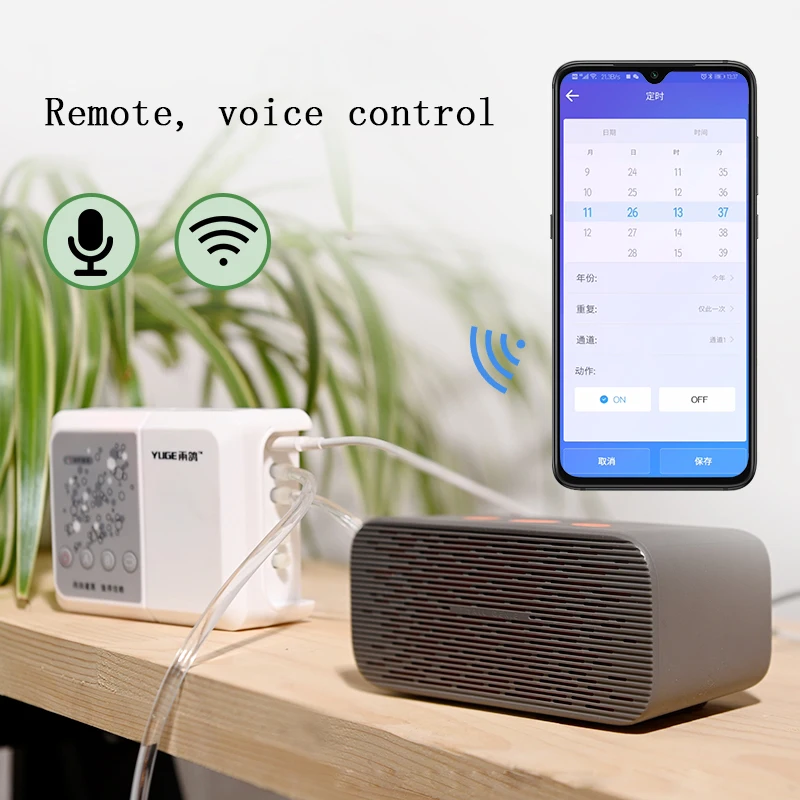 

Garden Mobile Phone Remote WIFI Control Watering Device Intelligent Auto Drip Irrigation System Succulent Plant Water Pump Timer