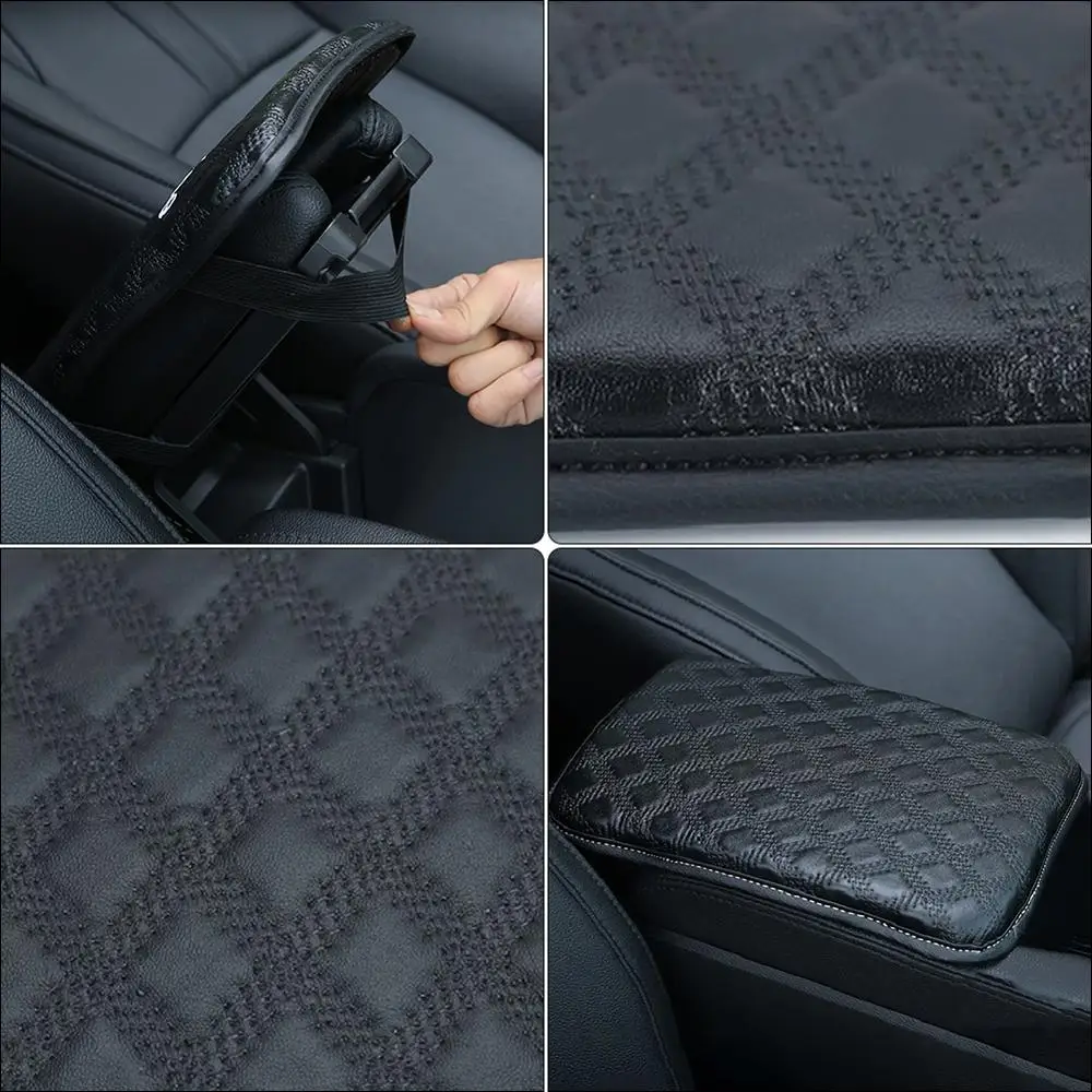 

1pc Car Armrest Pad Cover Car Center Console Leather Armrest Cover Protector Pad Car-styling Universal Auto Interior Accessories